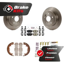 Rear Disc Rotors Ceramic Pads Parking Brake Shoes And Hardware Kit For