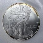 2010 American Silver Eagle 1 oz .999 Fine Silver BU Clean Toning [J6]