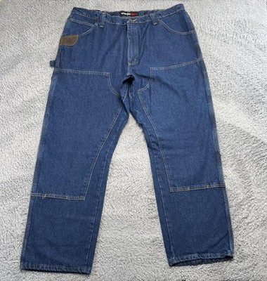 Wrangler RIGGS Workwear Utility Jeans Mens 42x30 Blue Antique Indigo Relaxed NWT