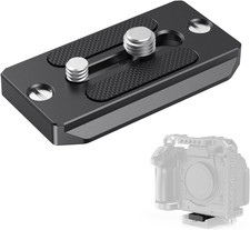 Quick Release Plate for Arca Swiss, Baseplate with 1/4''-20 Screw, 3/8''-16 Scr