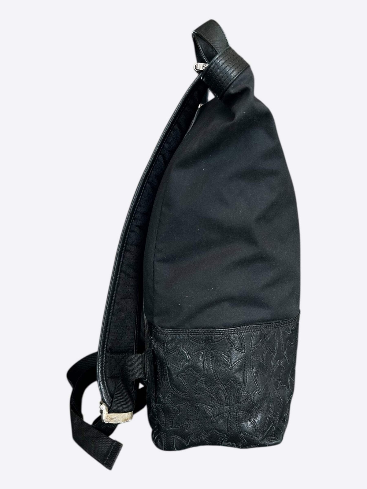 Chrome Hearts Black Leather Cross Patch Two-Way Backpack thumbnail 2