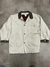 LL Bean Adirondack Barn Coat Jacket Removable Plaid Insulated Liner Mens L Tall