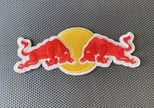 Red Bull Logo Energy Drink Embroidered Iron On Sew On Patch NEW