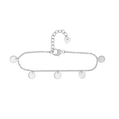 cai Fußkettchen in 925 Sterling Silber rhodiniert Bohemian Style Boho 22+3 cm