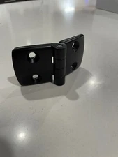 Qty 2 - Aluminum Die-Cast Hinge - 50mm/50mm non-detachable Black Powder Coated