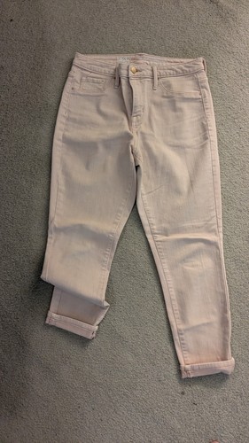 Pink MOSSIMO high rise denim jegging crop ankle jeans 10 30R power stretch EUC - Picture 8 of 9