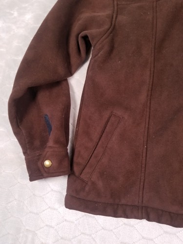 Alf Kuhl Brown Microsueded Windproof Zip Up Women's M Fleece Lined Jacket - Picture 2 of 9