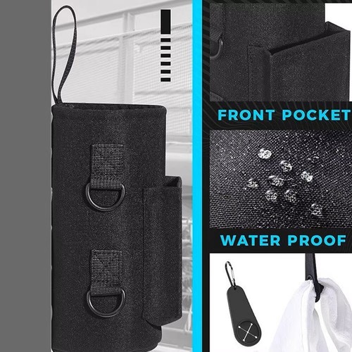 Magnetic Gym Bag Black Portable Unisex Water Bottle Bag International shipping - Picture 5 of 7