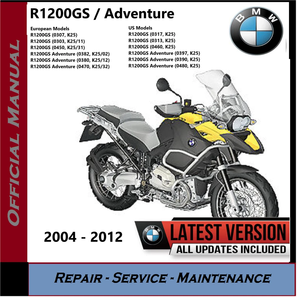 BMW R1200GS / Adventure Workshop Service Manual K25 - 2004 - 2012 DVD - Image 3 of 4