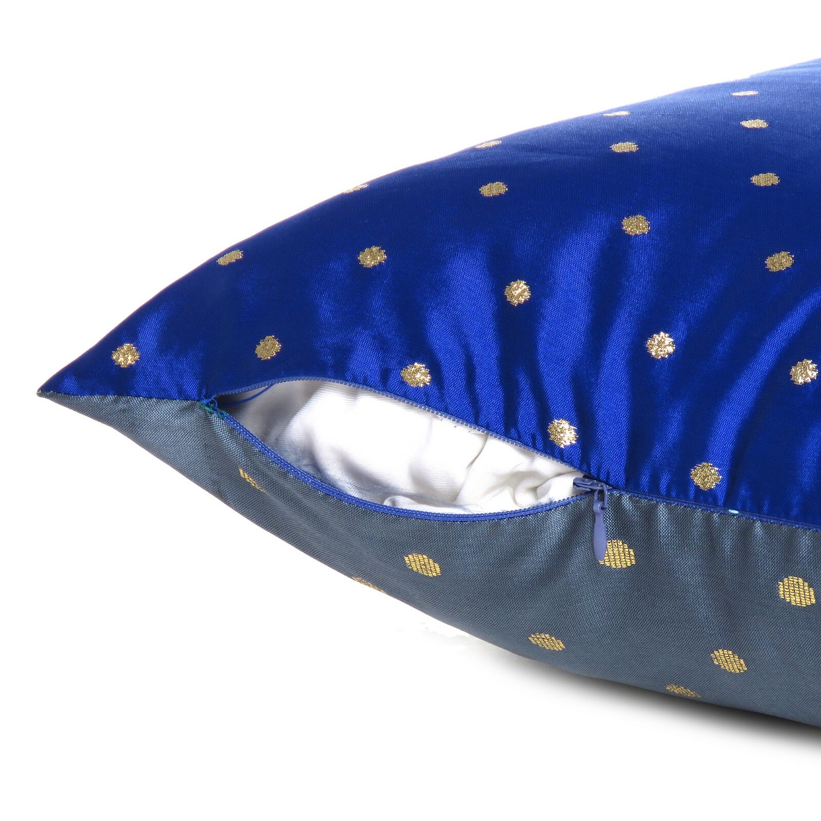 Zipper Cushion Cover Art Silk Reversible Bed Cushion Cover Sofa Waist