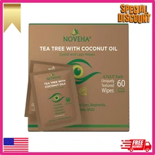 Tea Tree & Coconut Oil Eyelid & Lash Wipes | for Demodex, Blepharitis & Itchy Ey