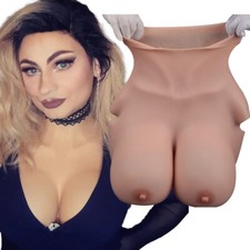 Silicone Breast Plates Breast Forms C-G Cup Fake Boobs Crossdresser Drag Queen