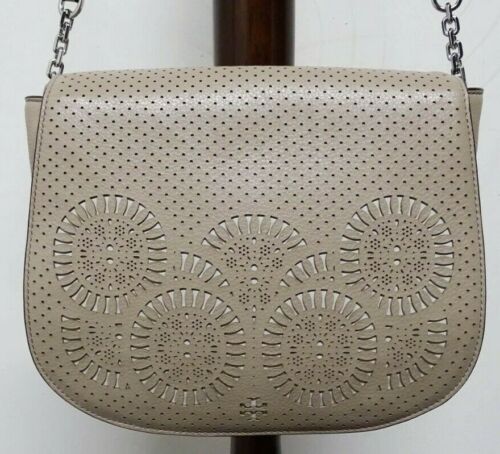 Mint - Tory Burch French Gray Leather Shoulder Bag | eBay