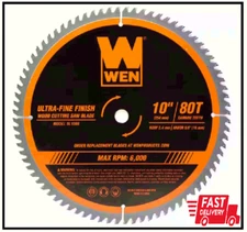 10 In 80-Tooth Carbide-Tipped Ultra-Fine Woodworking Saw Blade Miter Table Saws