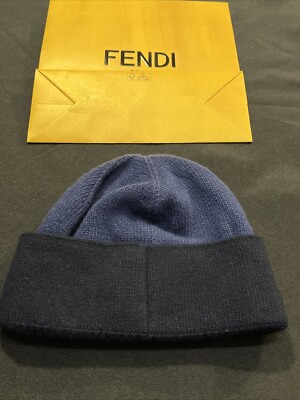 【yy0110 】FENDI フェンディ DSMロゴニット帽 グレー RARE FENDI JACQUARD LOGO FF SKULL CAP SKULLCAP BEANIE CAP HAT
