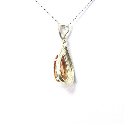 Sterling Silver Marcasite Semipreious Gemstone Pendants Free Chain - Picture 4 of 6