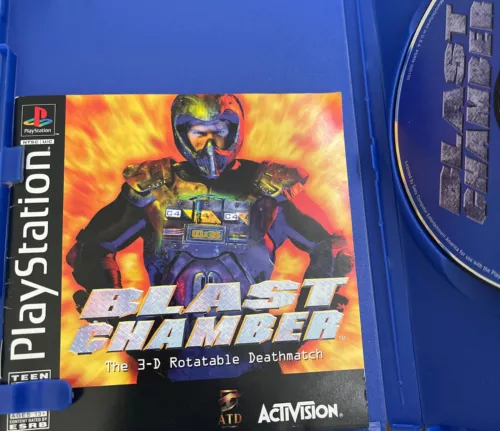 Blast Chamber The 3-D Rotatable Deathmatch Playstation 1 PS1 w Manual * Tested