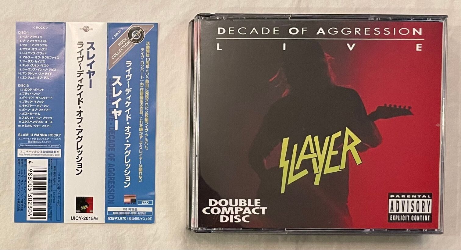 Slayer - Decade Of Aggression Live (Japan 2CD w/OBI) Universal Music UICY-2015/6