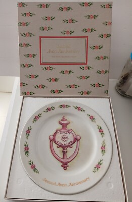 New ''The Avon Doorknocker'' -Avon Rep Second Anniversary Plate made in Spain