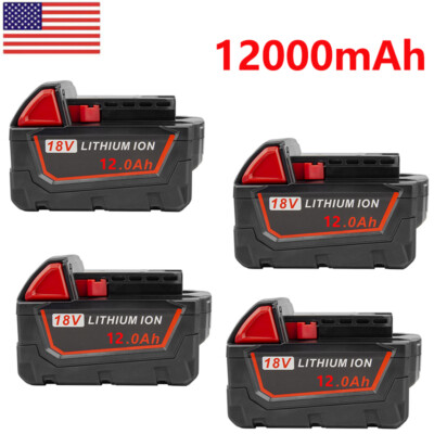 For Milwaukee M18 12AH 18V Extended Capacity Battery Li-Ion XC M18B5 48-59-1850