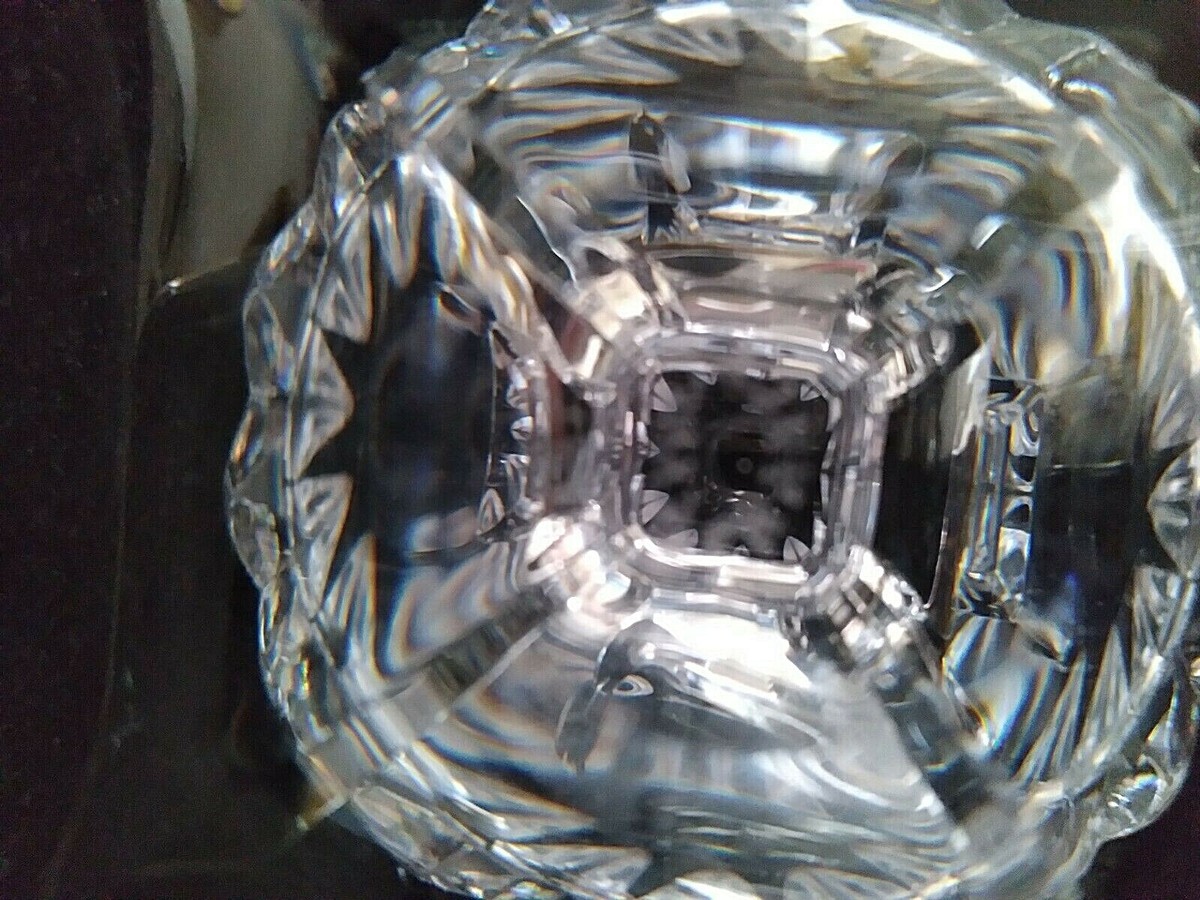 Marked Cristal De Sevres Crystal France Footed Vase 9-1/4