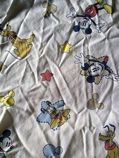 Disney Mickey Mouse Pluto Stars Fitted Crib Sheet Cotton Polyester Blend