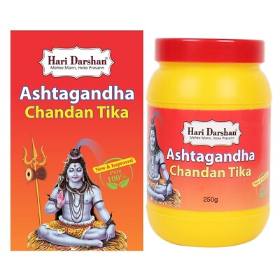 Hari Darshan Ashtagandha Chandan Tika - 250 gm with Sandalwood Powder for Puja