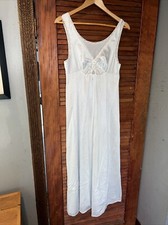 Vintage Vassarette Nightgown Sleeveless Medium Large Long Slip