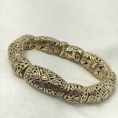 Vintage   T*J    High End  Renaissance Revival  Tennis Bracelet Magnetic Clasp