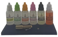 10K 14K 18K 22K Gold Silver Platinum Jewelry Test Solutions Coin Acid Tester Kit