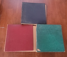 Vintage Lot of 3 45 RPM Record Storage Binder Book Holds 14 Index Empty