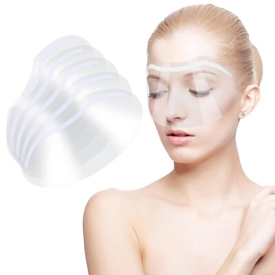 50 Stück Klar Gesicht Visiere, Kunststoff Transparent Dusche Gesicht Augenschutz Schilde
