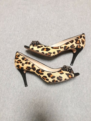 ANTONIO MELANI Kayden Women Open-Toe Stilettos Size 10M Leopard Print Faux  Fur | eBay