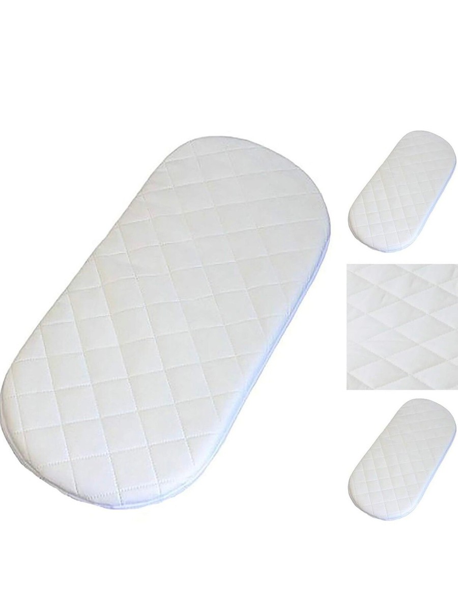 Mother Nurture Classic Foam Moses Basket Mattress, White, 65 x 28