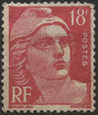 France 1951 #654 18fr cerise, Marianne MH