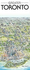 Map of Greater Toronto, Canada, by Unique Media, Folded Artistic Illustrated Map