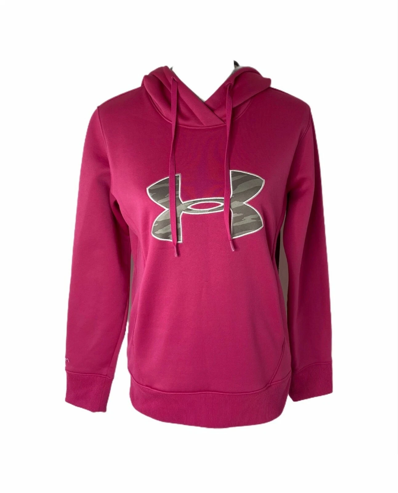 Under Armour Hoodie Womens Small Pink logo UA Storm Athletic