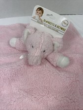 Blankets  Beyond Baby Girl Sherpa Security Blanket Lovey Elephant Pink Soft