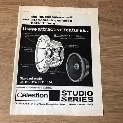 GRAM200 MAGAZINANZEIGE 11X8 CELESTION STUDIO SERIE