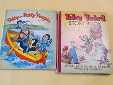 Vintage Children's Story Books - TOBY TWIRL / PITTY and PATTY Penguin / Hardback
