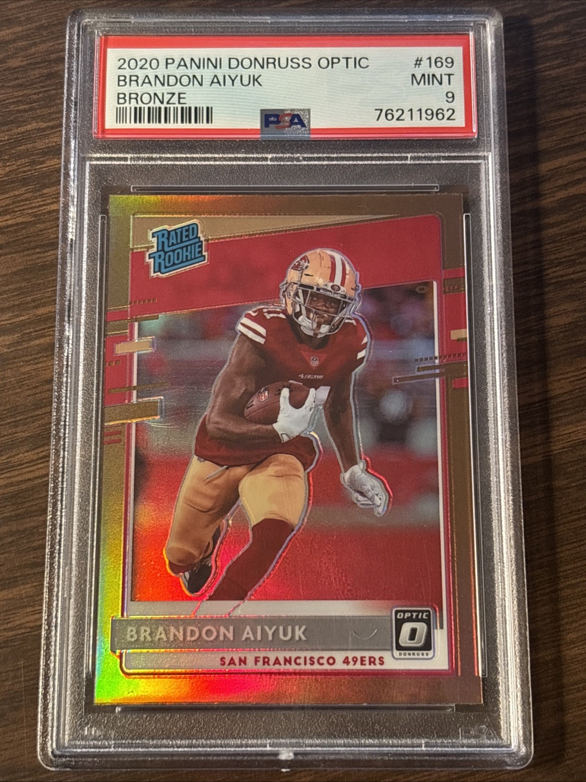 2020 Donruss Optic Brandon Aiyuk RC Rated Rookie BRONZE PRIZM 49ers PSA 9 Mint