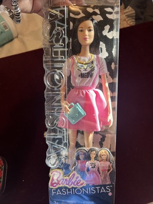 Barbie Fashionistas #10 Kitty Dress Lea Meow White Pink Dress Asian 2015 |  eBay