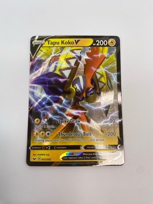 Tapu Koko V 072/202 Holo V Rare Sword & Shield Pokemon TCG Holo Near Mint NM