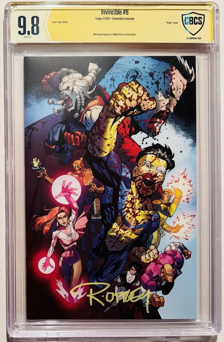 INVINCIBLE 8 CBCS 9.8 2022 SDCC VIRGIN EXCLUSIVE SIGNED BY RYAN