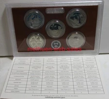 US Mint Clad Quarters "Parks" Proof Set~2019-s~MA, MP, GU, TX, ID