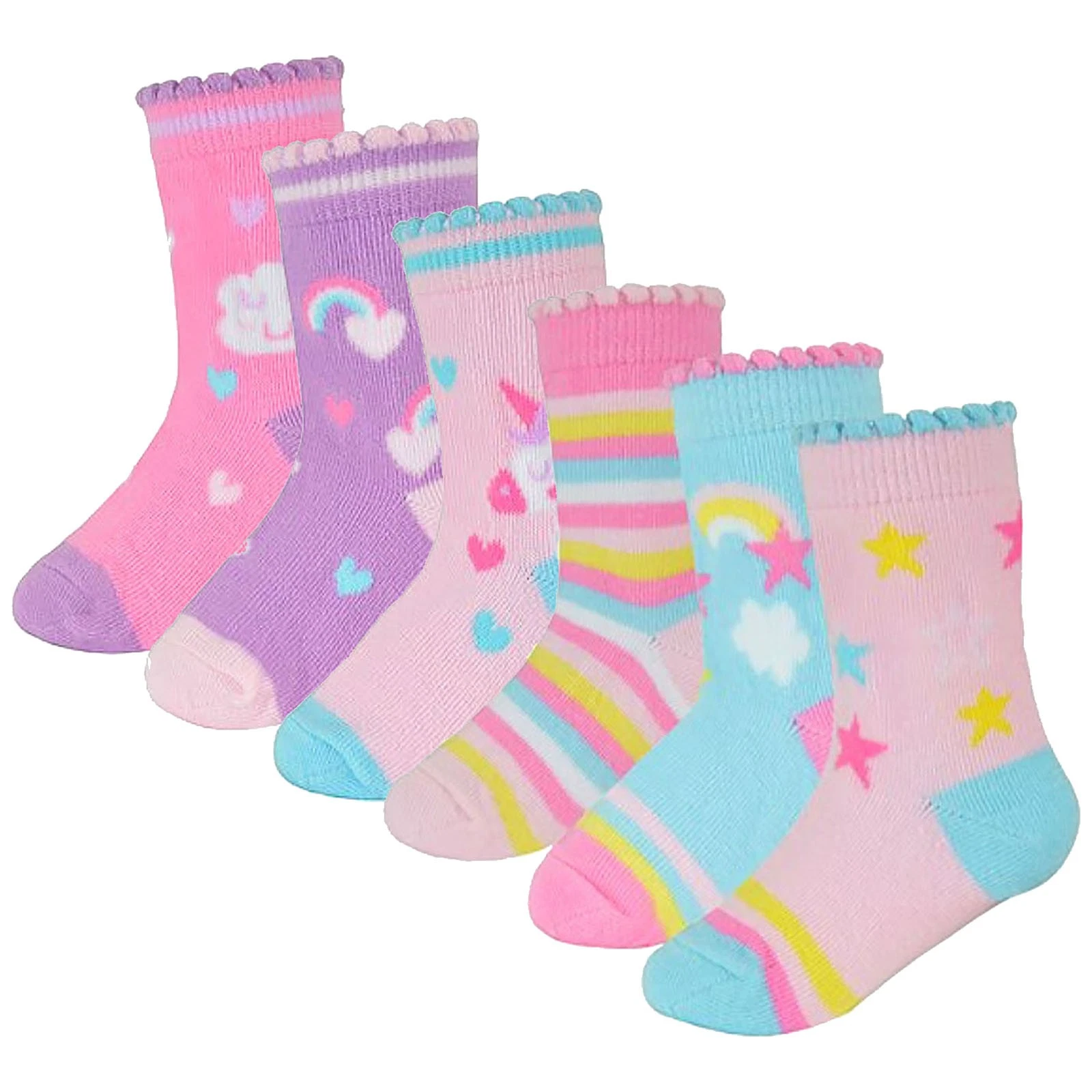 Baby Girls Unicorn Socks by Sock Snob , 6 Multi Pack Cotton Novelty Socks
Opens in a new window or t