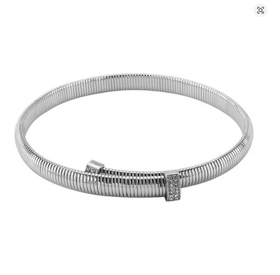 NEW WOMEN'S SILVER RHINESTONE WRAP AROUND COBRA COIL SNAKE NECK CHOKER