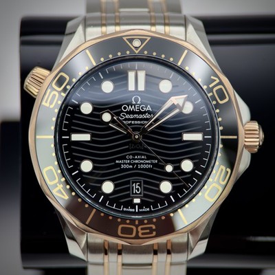 Omega Seamaster Diver 300M Sedna Gold 42mm 210.20.42.20.01.001 W/ B&P