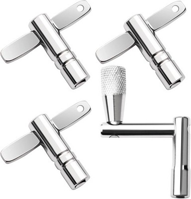 4 Pack Drum Keys - Universal Tool for Tuning High Tension Drums, Includes Speed