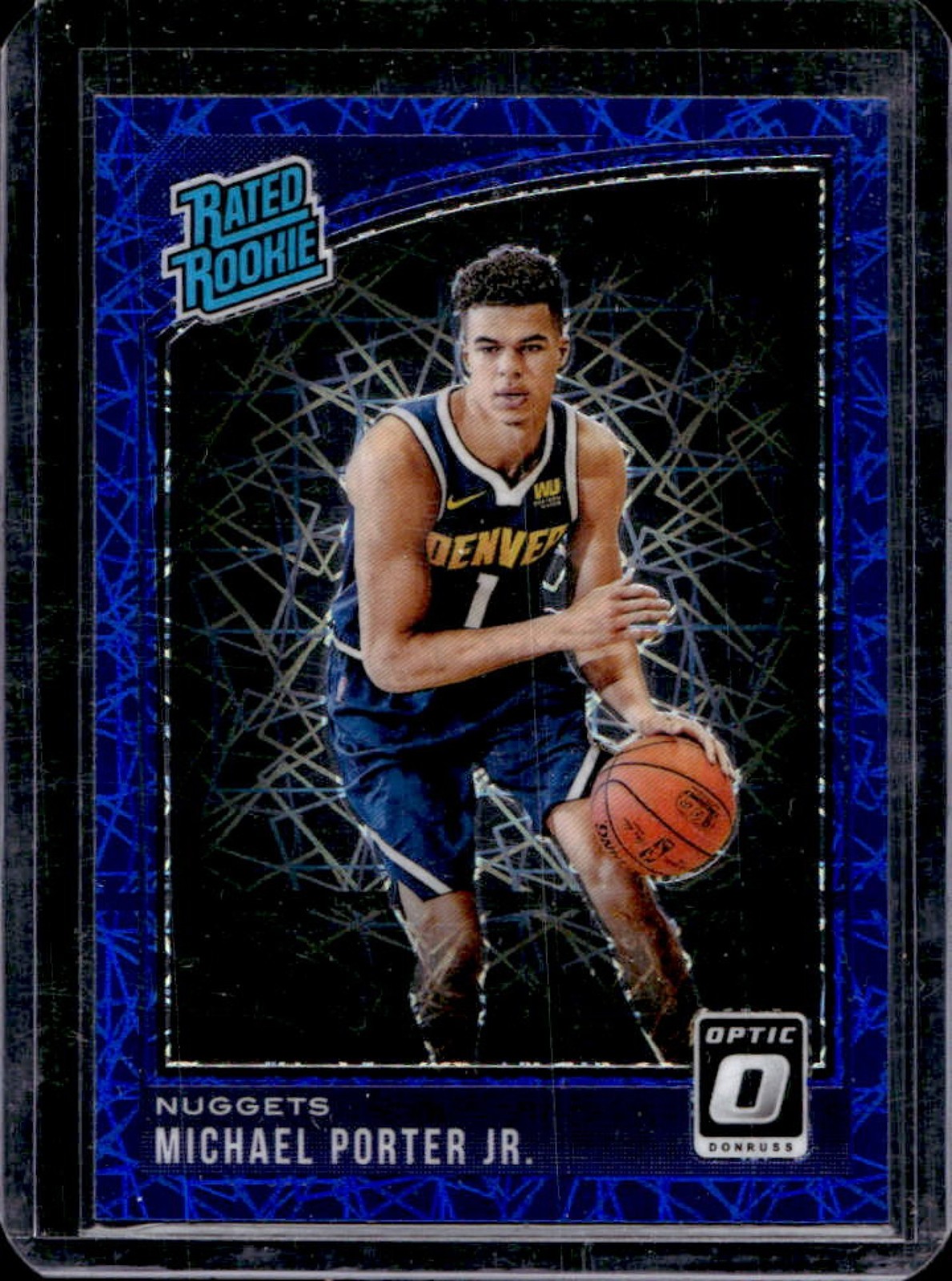 2018-19 Donruss Optic Michael Porter Jr. Blue Velocity RC #182 Nuggets